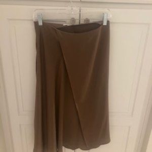 Vince Cafe Brown Bias Slip Skirt- Size 0